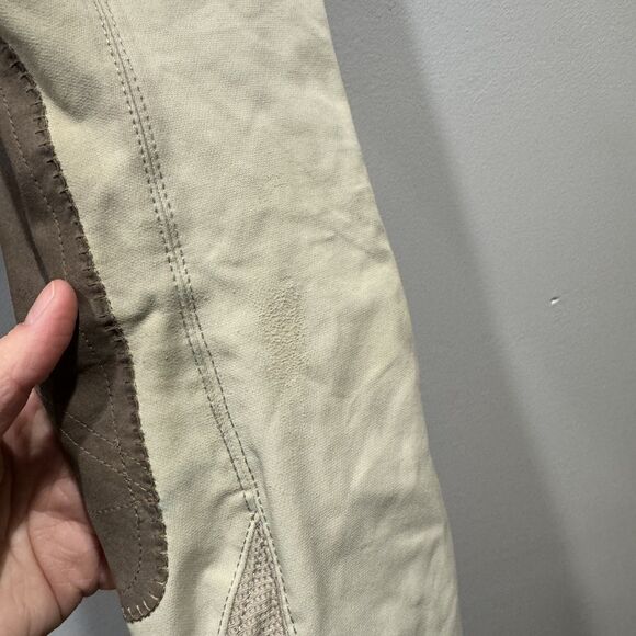 R.J. Classics Breeches Knee Patch Equestrian Riding Pants Beige Suede Women 24 - Picture 7 of 10